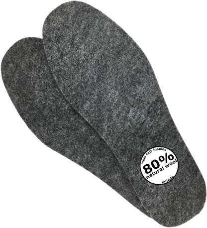 Wool Felt Warm Insoles, Winter Heated Shoe Insoles，Natural Wool Insoles Warm Lambs Wool Insoles for Men and Women (Men'S 7/Women'S 8)