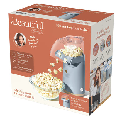 16 Cup Hot Air Electric Popcorn Maker, Sage Green by Drew Barrymore