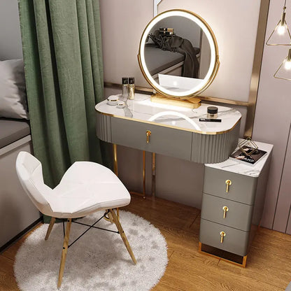 Light Luxury Dressing Table Bedroom Small Apartment Modern Storage Cabinet Integrated Household Furniture Makeup Table Set