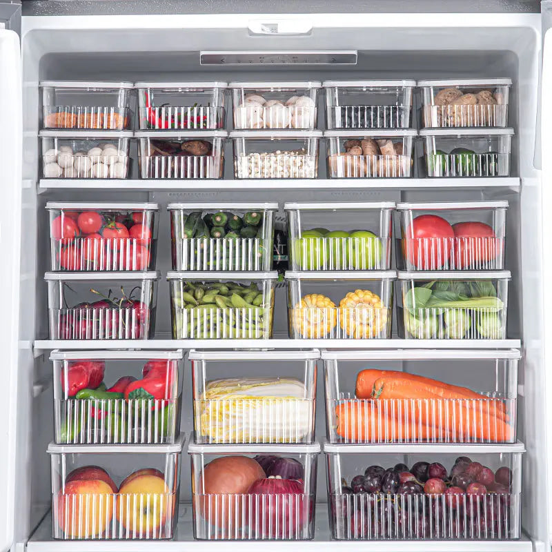 Transparent Fridge Organizer Food Storage Containers Fresh Vegetable Fruit Baskets Refrigerator Storage Box Kitchen Organizer