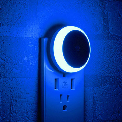 Blue Night Light Plug In, Plug-In Nightlight with Dusk to Dawn Sensor, Automatic on and Off, Energy Efficient, Soft Glow, 2 Pack