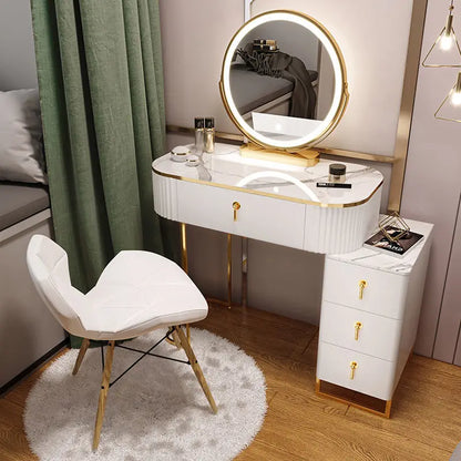 Light Luxury Dressing Table Bedroom Small Apartment Modern Storage Cabinet Integrated Household Furniture Makeup Table Set